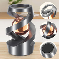 DOLASEV kinetic spinning desk toy in CNC machined metal, rose gold - view 6