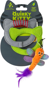 Quirky Kitty Ice Cream Kicker Catnip Crinkle Feather Soft Plush Cat - Pack of 1 / Kitty Connects