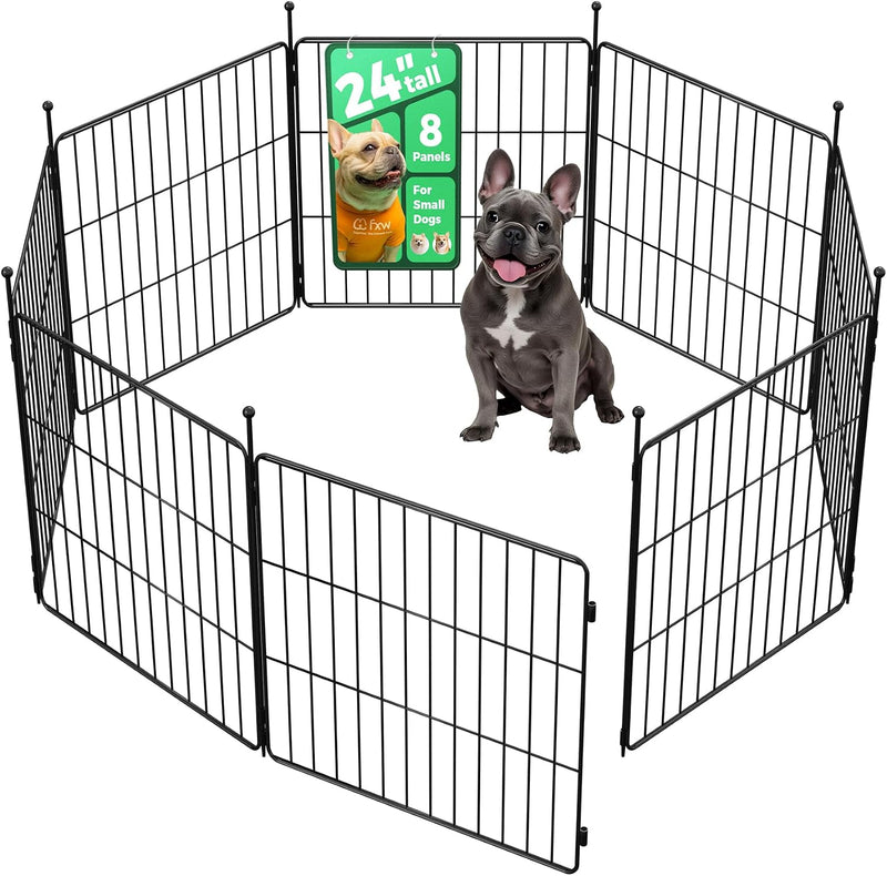 FXW MiniPaws Dog Playpen, Indoor, Yard & RV Camping, 20" H - 8 Panels / 24"H