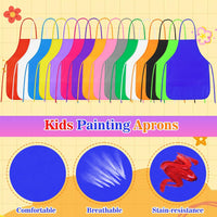 PLULON kids painting aprons in 12 bright colors with ties - view 17