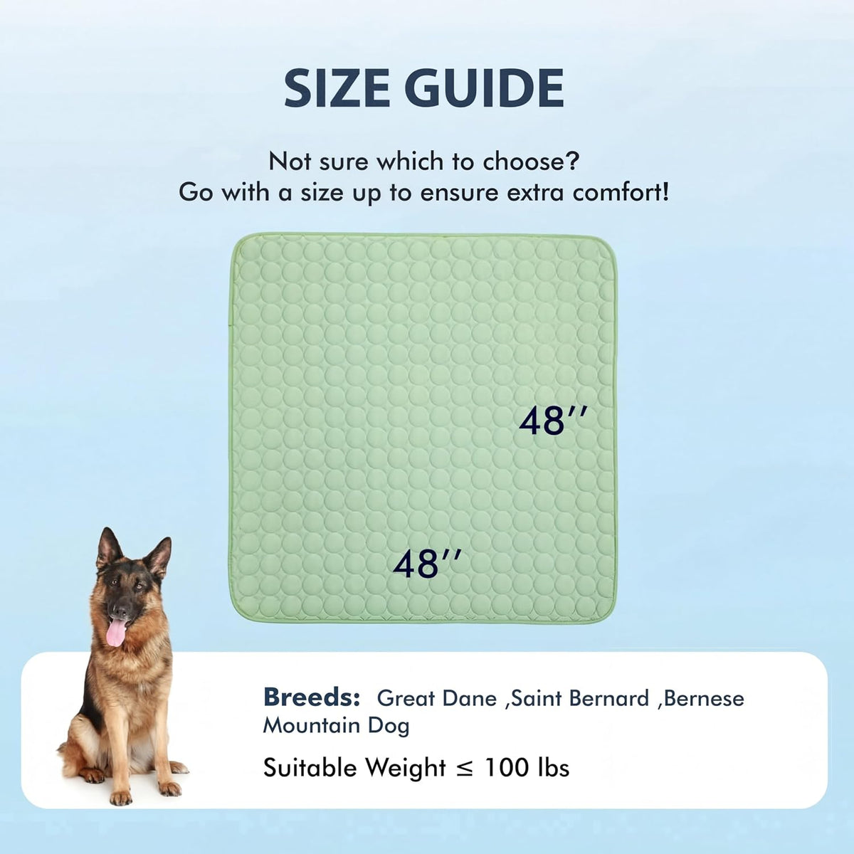MICROCOSMOS Summer Cooling Mat & Sleeping Pad - 48" x 48" / Green - image 2