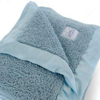 Classic Satin Border Blanket - Powder Blue - BIG FRENCHIES
