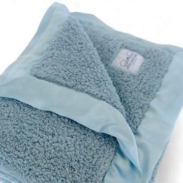 Classic Satin Border Blanket - Powder Blue - BIG FRENCHIES