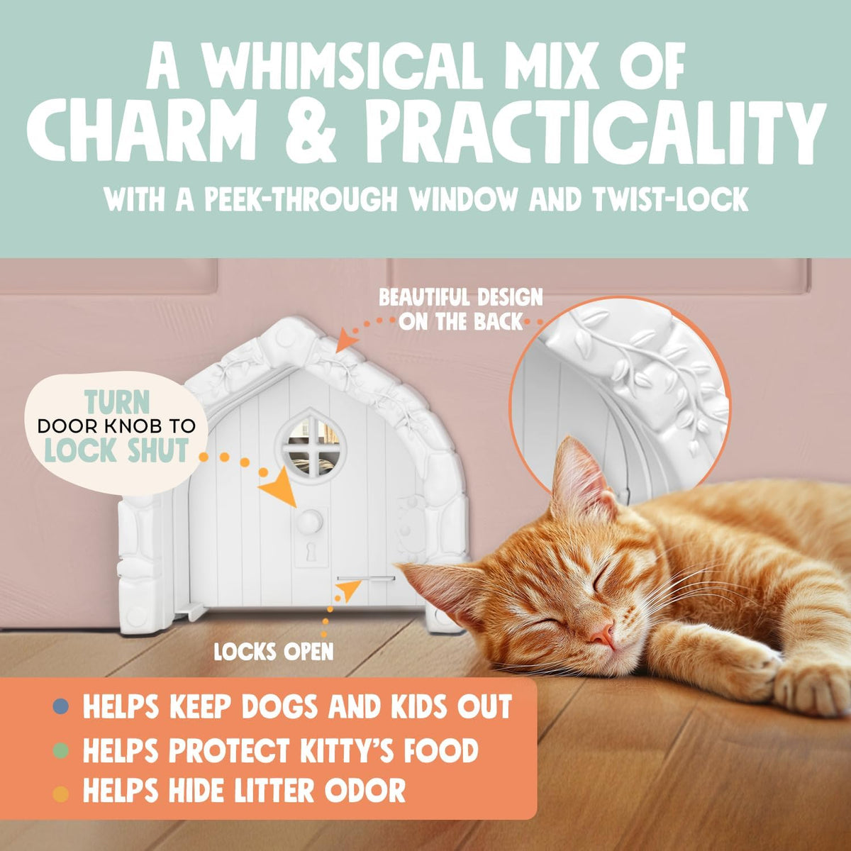 Fairy Door Interior Pet Door - White - image 3