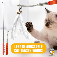KINGDOM'S PET 3-in-1 Interactive Cat Toy Set – Rechargeable Laser Pointer, Feather Teaser & Wand for Indoor Cats’ Play and Exercise