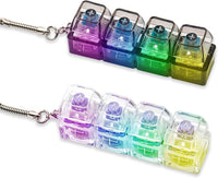 2 Pcs LED Keyboard Fidget Toy for Adults - Purple Creamy+blue Switch