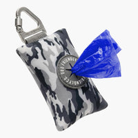 Dog Friendly Co. Poop Bag Holder for Leash, Dog Waste Bag – Essentials for Dogs - Grey Camo
