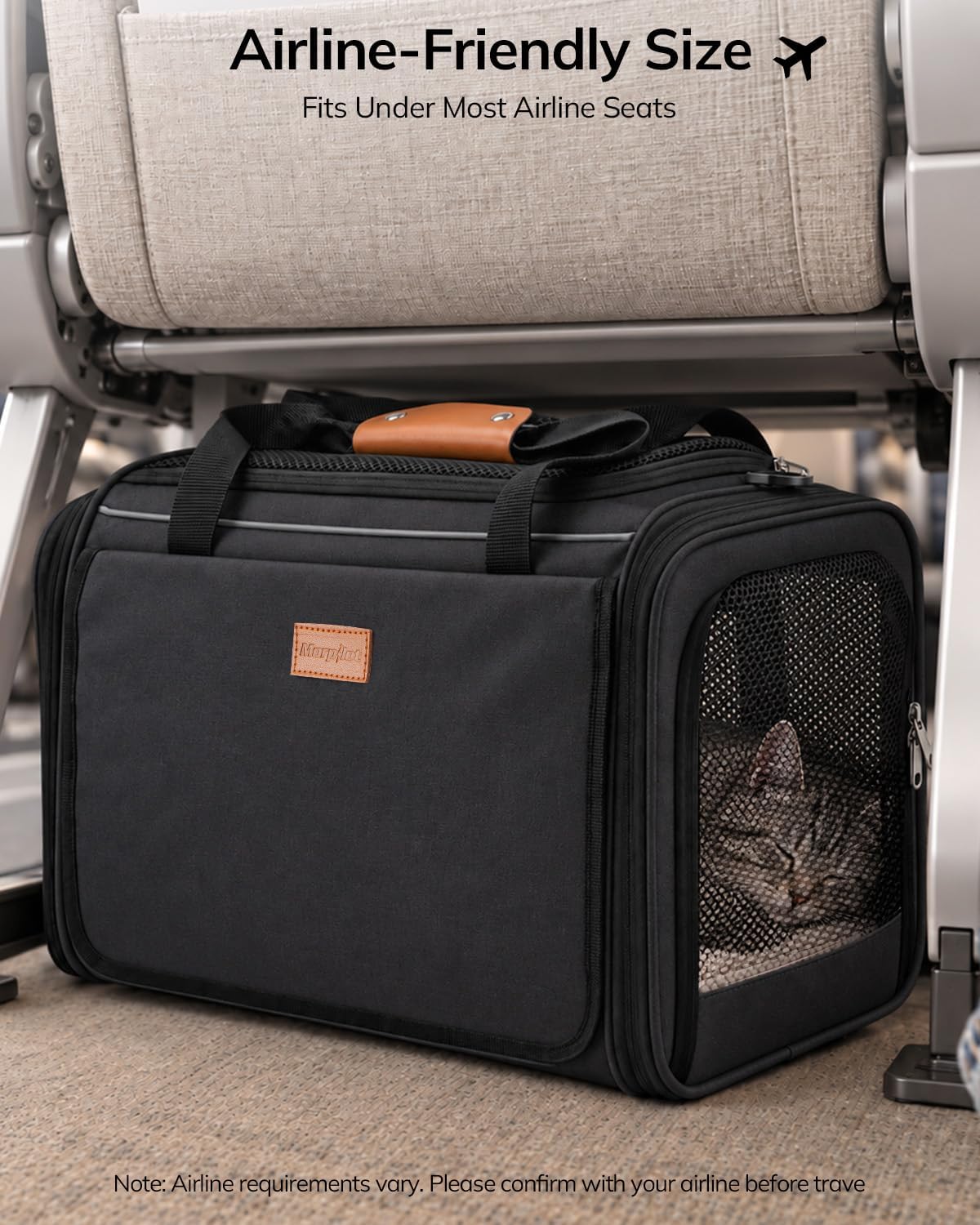 Morpilot Airline-Friendly Soft Cat Carrier, Up to 12 Lb - image 2
