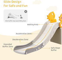 Indoor Kids Baby Couch Slide for Toddler 1-3 - Yellow - image 2