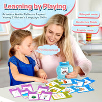 Spanish & English Talking Flash Cards for Toddler - Blue / English & German (Blue） - image 4