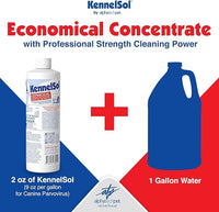 ATP KennelSol 1-Step Kennel Cleaner - 1 Pint Liquid Disinfectant, Effective Against Bacteria and Viruses, Deodorizer Wintergreen Scent by Alpha Tech Pet