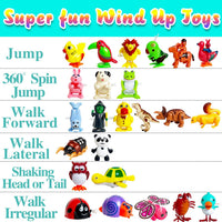 Baaxxango 24 assorted wind up animal toys including frog, panda and snail - view 3