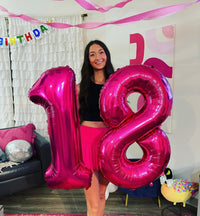 Blue Number 3 Balloon 40 Inch, 3 Balloon Number - Hot Pink / Number 16 - image 2