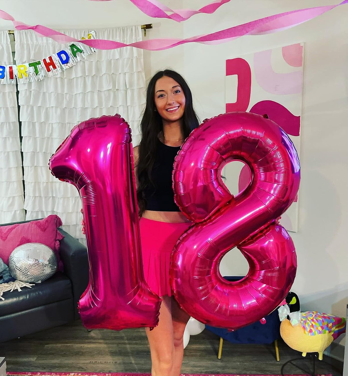Blue Number 3 Balloon 40 Inch, 3 Balloon Number - Hot Pink / Number 16 - image 2