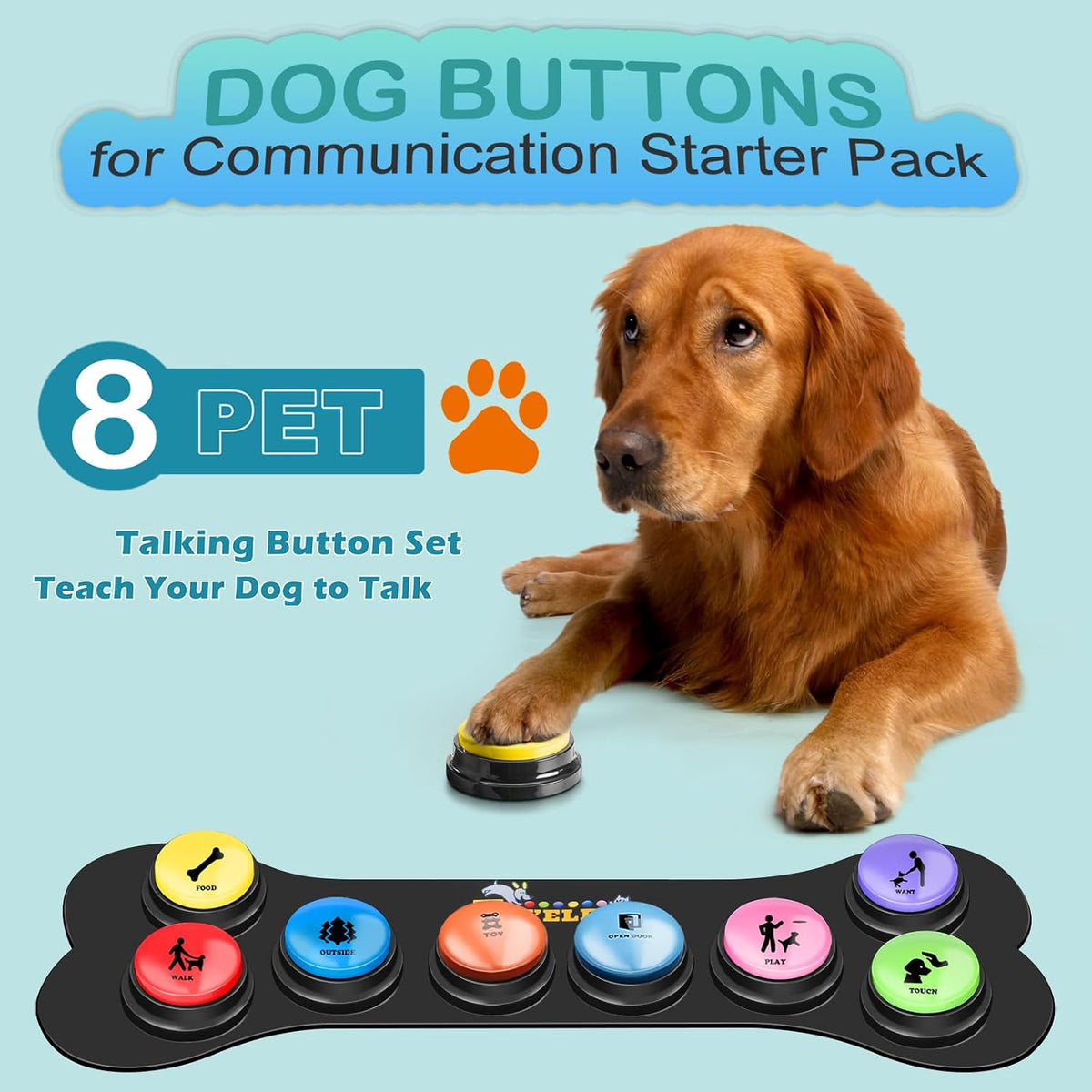 6 Pcs Dog Talking Button Set - 8 Pack - image 2