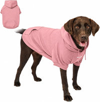 Tuff Pupper Dog Hoodie, Premium Quality Insulated Fabric - Dusty Pink / X-Large (60-80 lbs)