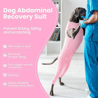Nanaki Dog Wound Care Shirt, Leg Sleeves to Stop Licking Rear Leg and Abdomen, Surgery Suit for Female Spay, Onesie for Surgery Female, Surgical Recovery Suit Wound Heal Clothes