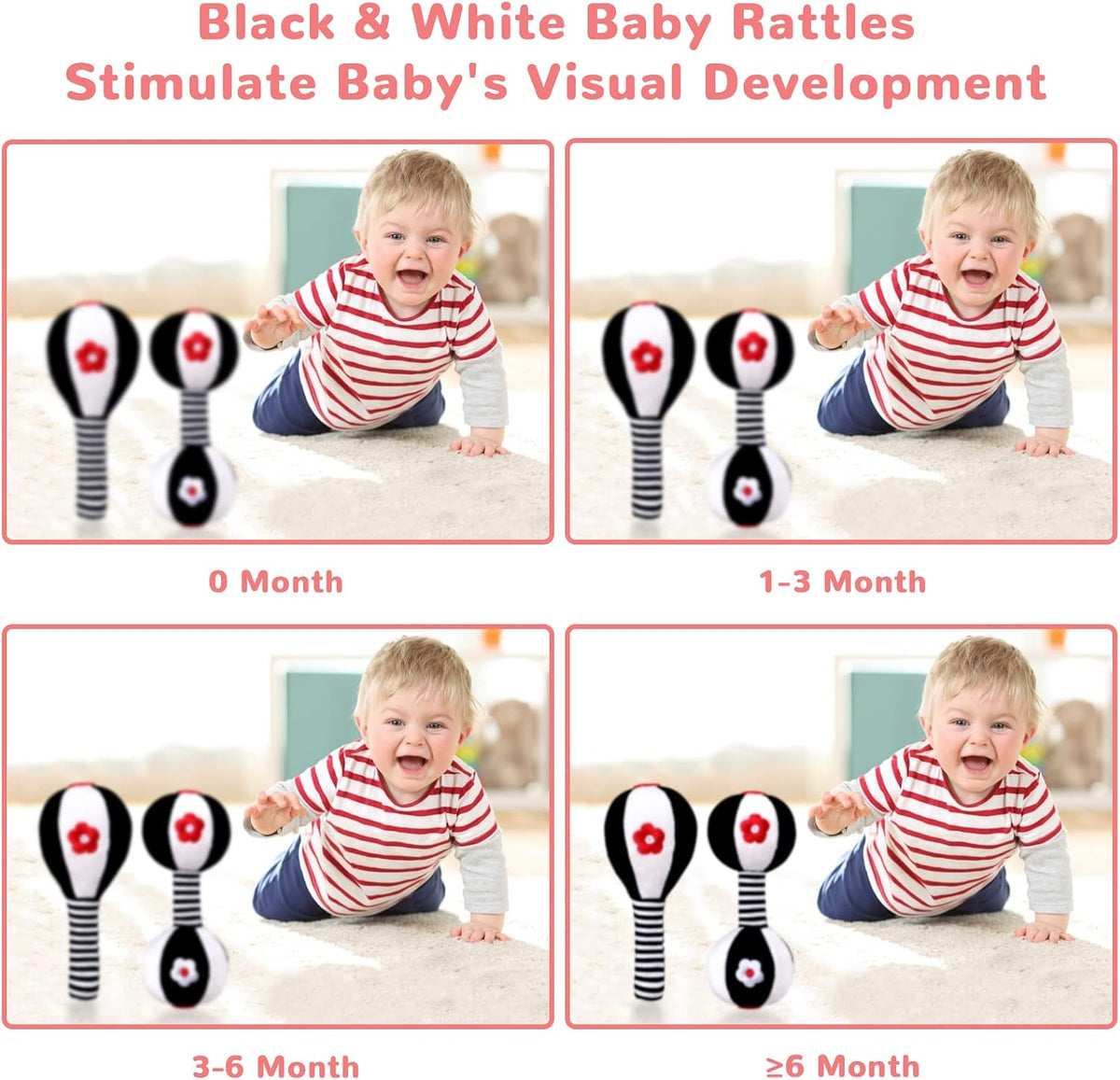 XIXILAND Baby Rattles 0-6 Months Newborn Toys Infant Toys 0-3 Months - multicolored - image 4