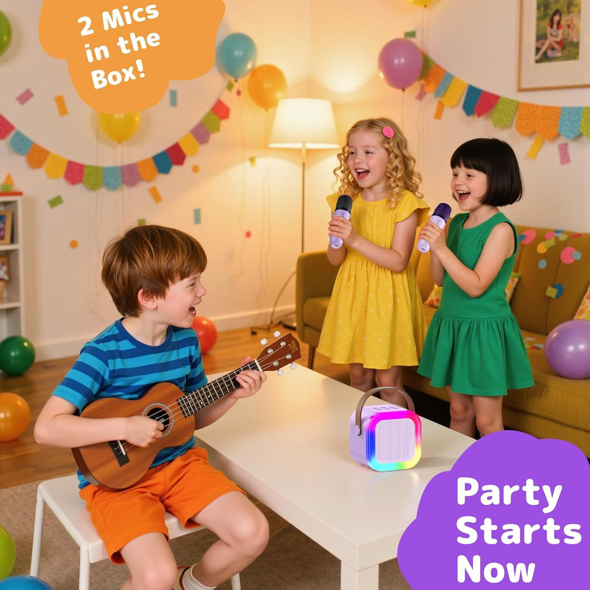 Karaoke Machine for Kids Adults - Purple - image 3