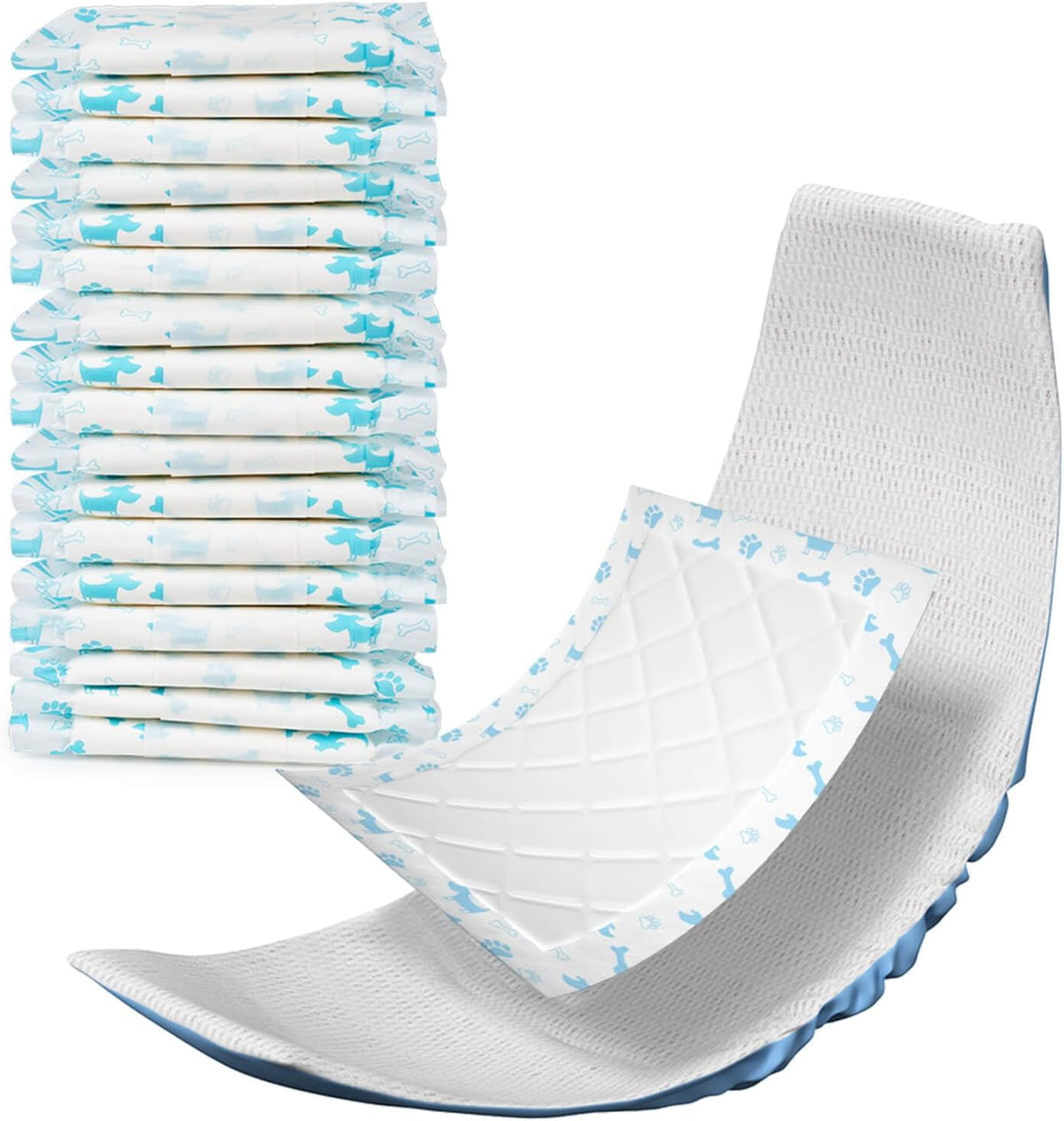 Disposable Dog Diaper Liners Booster Pads for Male & Female Dogs - S/M-160Count
