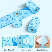 Joyeux 240 Count Ocean Scent Dog Poop Bags Rolls, with Dispenser - 240 Count (Pack of 2) / Blue - image 4
