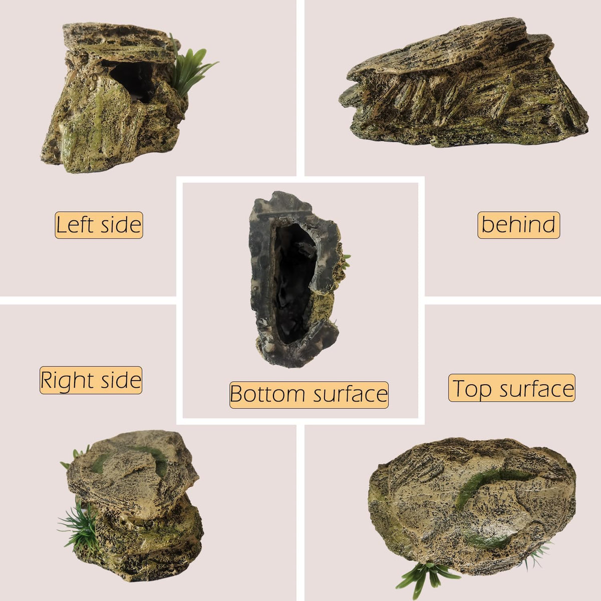 IBWell Leopard Gecko Hide Small Reptile Hides Resin Mini Reptile - image 3