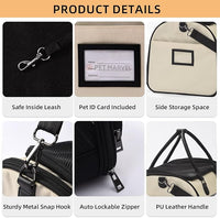 PET MARVEL Cat Carrier Soft Sided Large for Pet Dogs up to 25 Lbs, Airline Approved Mesh Pet Travel Bag, Breathable Bite-Resistant Fabric with Removable Washable Mat