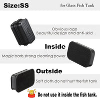 Aquarium Small Magnetic Cleaner for Glass Fish Tank Algae Scraper - SS / Black - image 3