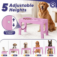 XIAZ Elevated Dog Bowls Large Breed Raised Dogs Bowl Stand - C-Pink / Premium - image 2