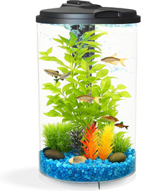 Koller Products AquaView 3-Gallon 360 Aquarium with LED Lighting