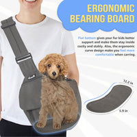 SlowTon Pet Carrier, Hard Bottom Support & Adjustable Padded Shoulder Strap – Essentials for Dogs - Grey - image 3