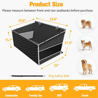 Large Dog Car Seat, Back Seat Extender for Pets with Hard Bottom – Essentials for Dogs - XL - image 4