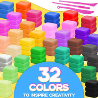 MuseLuxe Air Dry Clay - 32 Colors Modeling Clay Kit with 3 Sculpting Tools – Fun for Kids & Family - 96 Colors - image 2