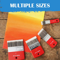 Falling in Art large 8 inch flat paddle paint brush with stainless steel ferrule - view 27
