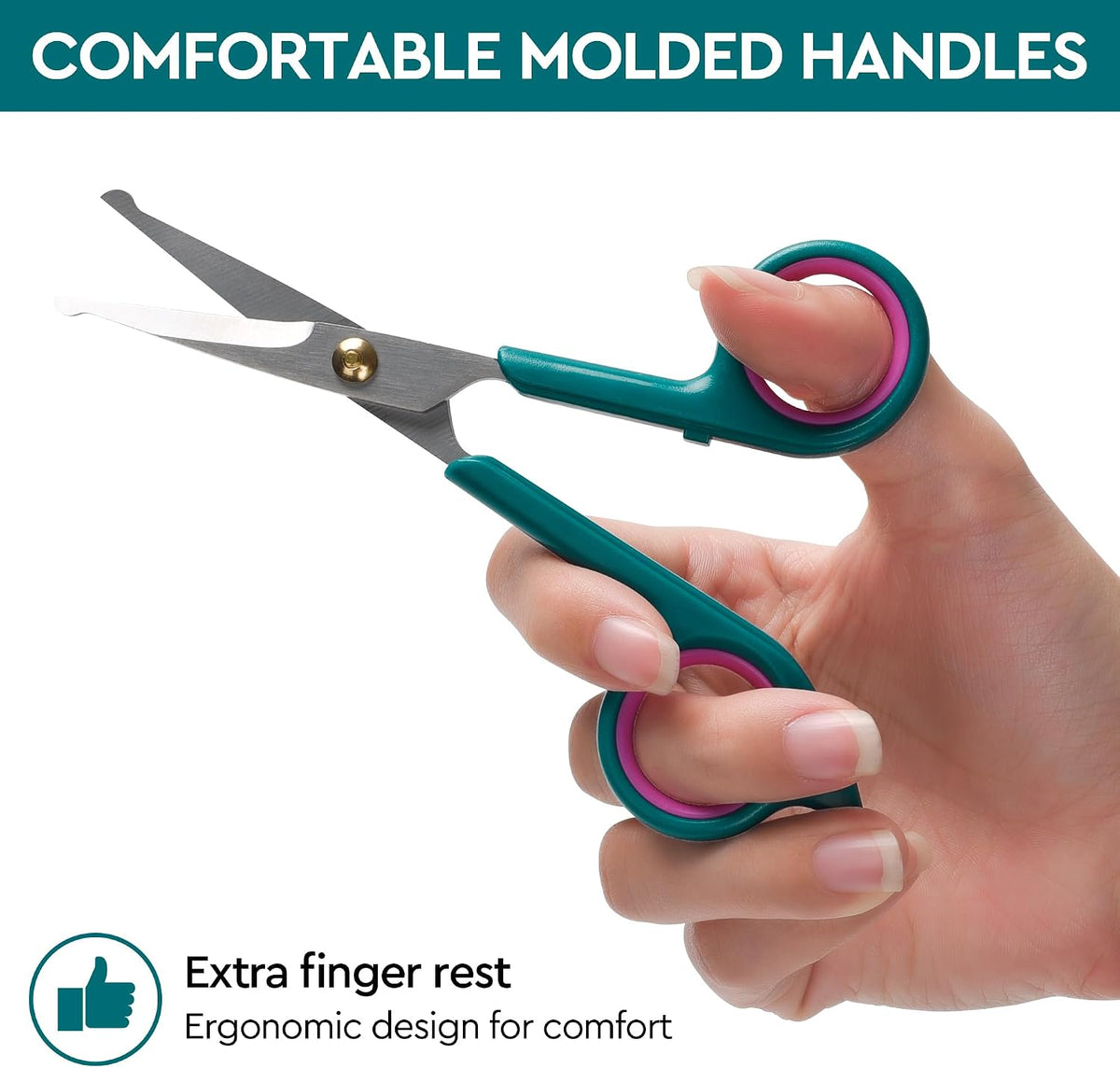 Professional Dog and Cat Grooming Scissors, Pet Grooming Shears - Green 2 in 1 - image 3