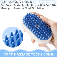Cat Steam Brush for Shedding,4 in 1 Grooming Brush for Cats and Dogs,Deshedding,Massage,Cleaning & Anti-Static All In One,Suitable for Long & Short Haired Pets,Includes Waterless Shampoo,Yelow