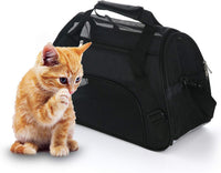 MuchL Cat Carrier for Cats Soft-Sided Travel Pat Carrier for Cat - Medium-Black