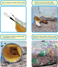 EAEDMY Guinea Pig Rat Ferret Hammock - 6.Hammock&Tunnel-Owl - image 3