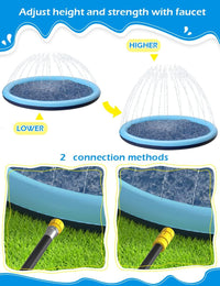 Jasonwell non slip splash pad sprinkler for kids and dogs spraying water in a backyard - view 18