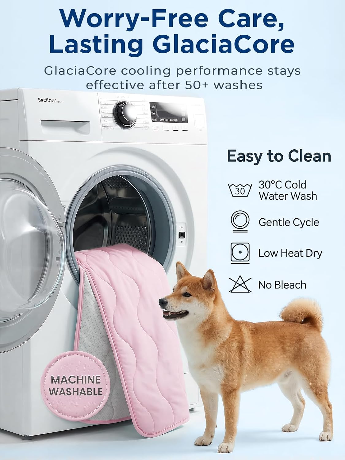 furrybaby Dog Cooling Mat, Self Cooling Mat for Large Dogs& Cats - Pink / 48"x30"(X-Large) - image 4
