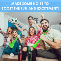 Stadium Horn Vuvuzelas Soccer Noisemakers Collapsible Blow Trumpet - Green - image 3