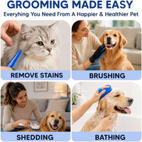 NVNAN Pet Hair Removal Glove for Dogs & Cats - Blue-4 - image 4