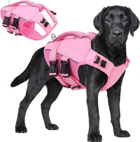 ASENKU Dog Life Jacket, High Floatation Dog Swimming Vest with Rescue Handles for Small Medium - Xx-large / LightPink