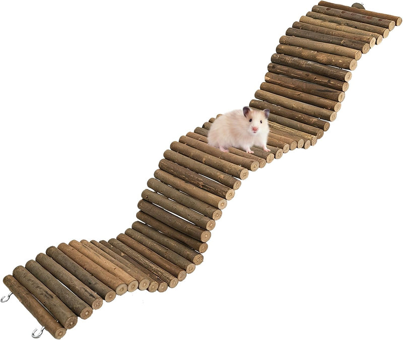 25.6 × 3.9 in Wood Hamster Bridge Rat Climb Toys for Gerbil Mouse - 1PCS-25.6×3.9 in