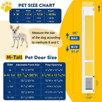 Large Dog Door for Sliding Glass Door - 96" Sliding Door / Medium - 1 Flap - image 2