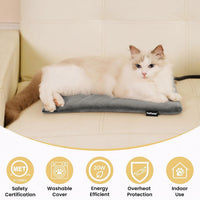 Cat Heating Pad, Heated Cat Bed, MET Safety Listed - Gray / Small: 16" x 13" x 1.6" - image 3