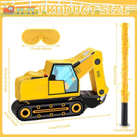 Aoriher Construction Dump Truck Excavator Piñata with Blindfold Bat – Fun for Kids & Family - Excavator - image 2