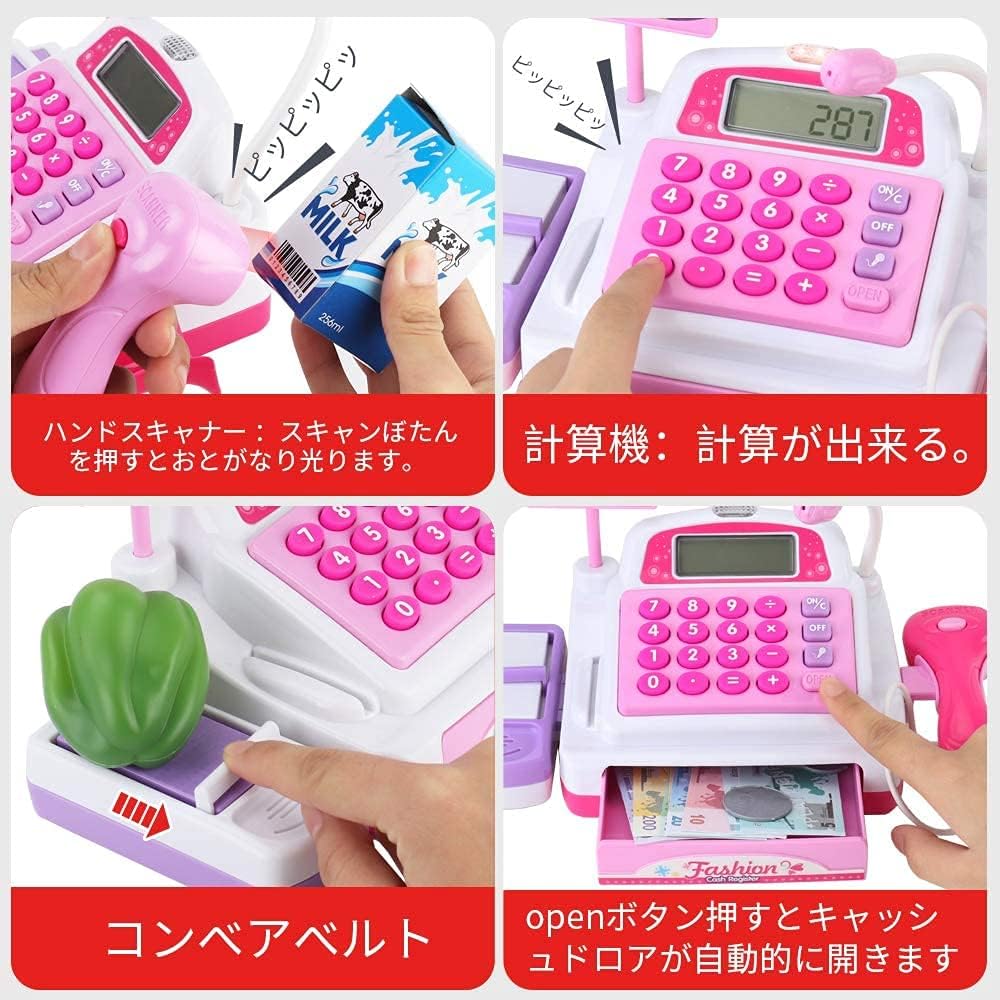 Kids Cash Register Toys,Toddler Prentend Play Store with Real Calculator – Fun for Kids & Family - image 2