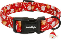 Medium Dog Collars for Male Dogs - Magic Red Christmas / S