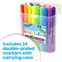 International Arrivals Happido Double-Sided Markers for Kids - 24 Count - Double Ended - image 2